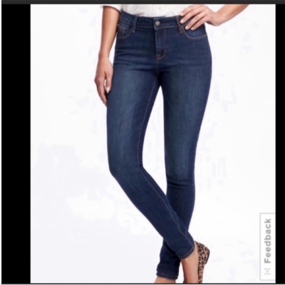 Old Navy Blue Skinny Jeans High-Rise Stretch